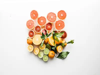 Citrus fruits slices full with vitamin c
