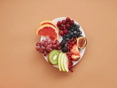 winter fruits snaks serve in plate