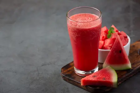 watermelon smoothie serve in glass
