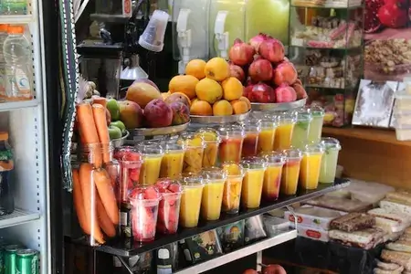 juice stall at roadside