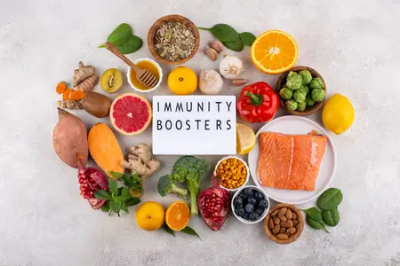 immunity-boosting-foods-with-vegetables-and-fish